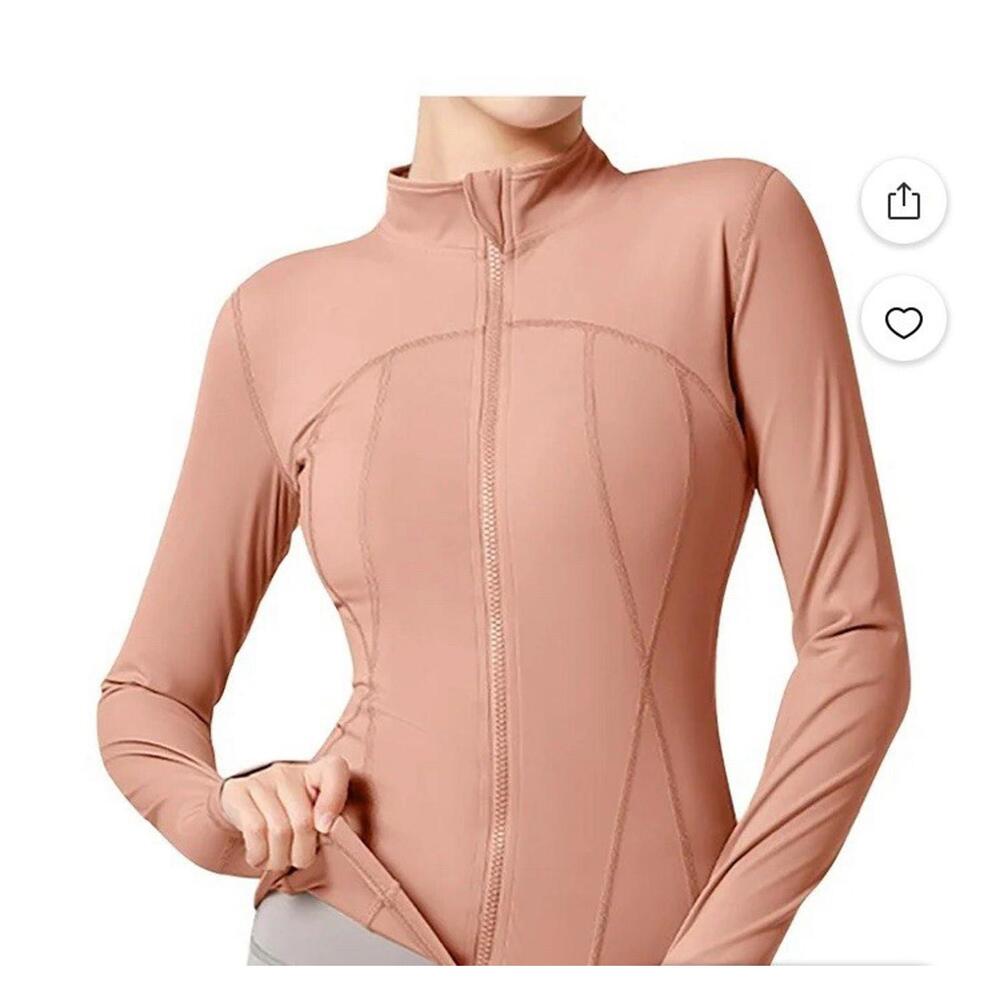 Locachy Women's Slim‎ Fit Full Zip Athletic Running Sports Workout Jacket Small